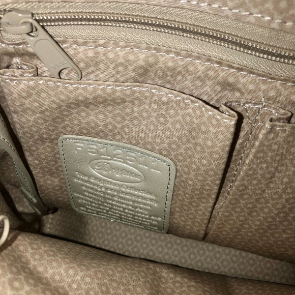 Vintage Brighton Barbados Classic Cream Leather Handbag Purse with Braided Strap - Picture 5 of 11